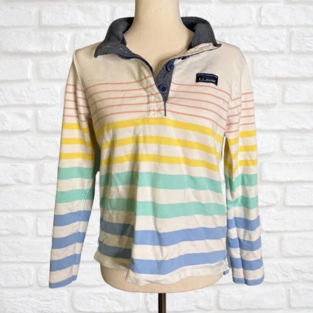 L.L. Bean Striped Rugby Shirt XS